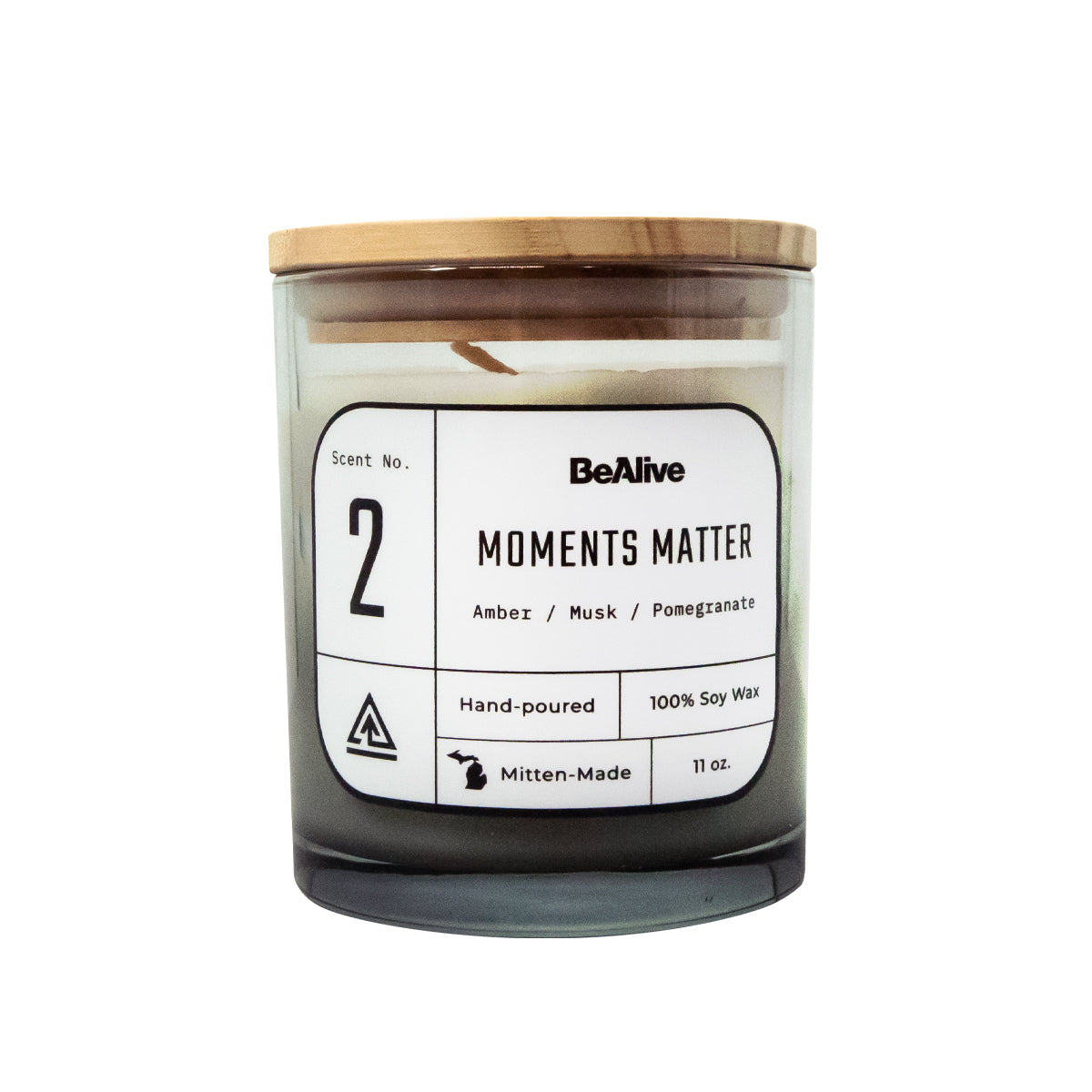 Moments Matter No.2 |  Amber, Musk, and Pomegranate Scented Candle (Made in Michigan)